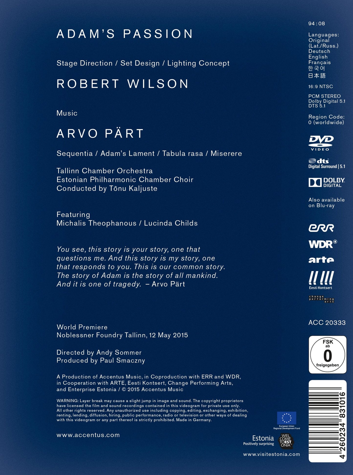 Pärt: Adam's Passion