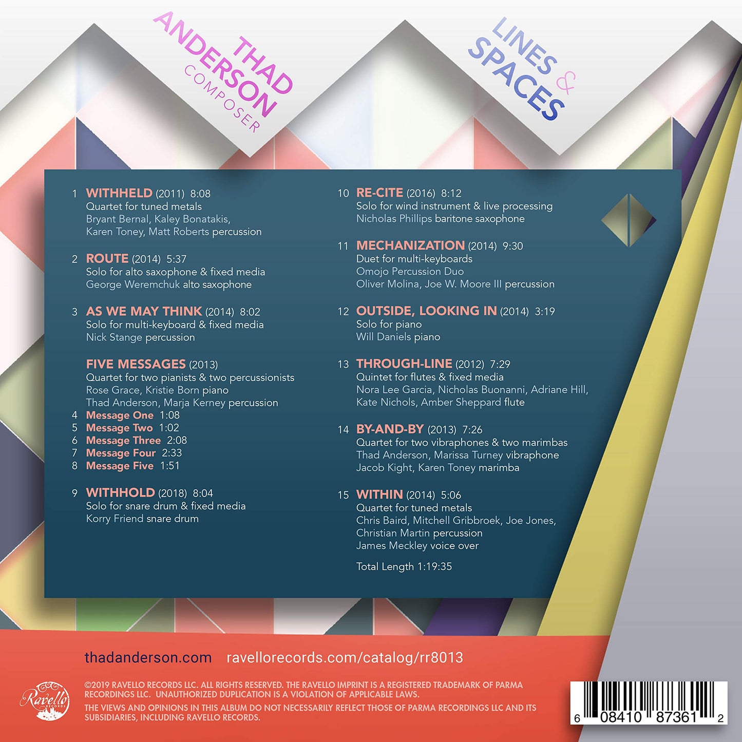 Anderson, T.: Lines & Spaces