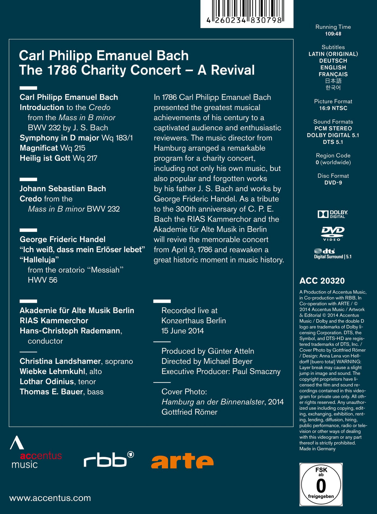 C.P.E. Bach: The 1786 Charity Concert - A Revival