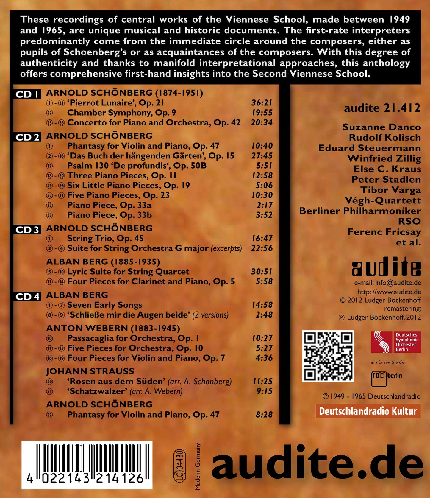 The Second Viennese School Project: Schoenberg, Berg, Webern