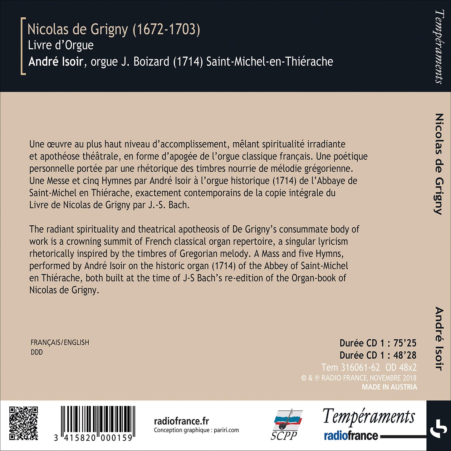 LIVRE D'ORGUE