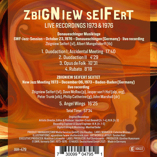 Zbigniew Seifert - live recordings 1973 & 1976