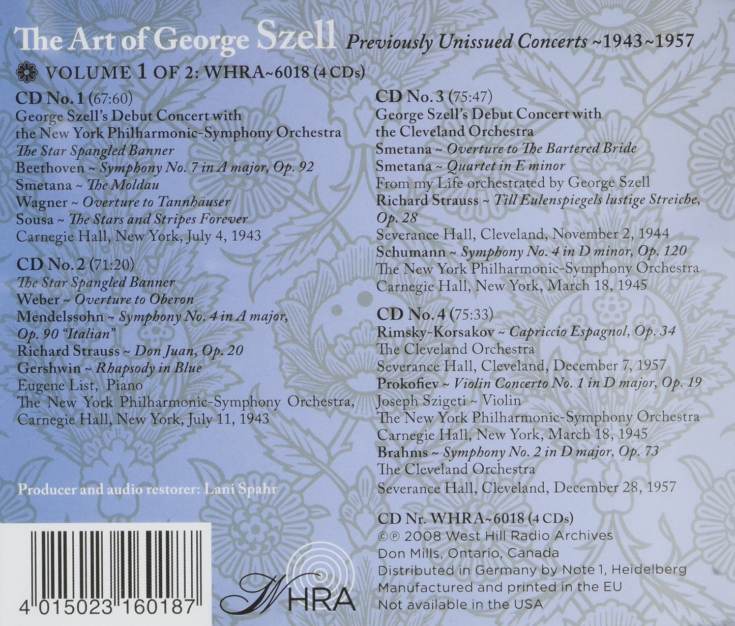 The Art of George Szell, Vol. 1