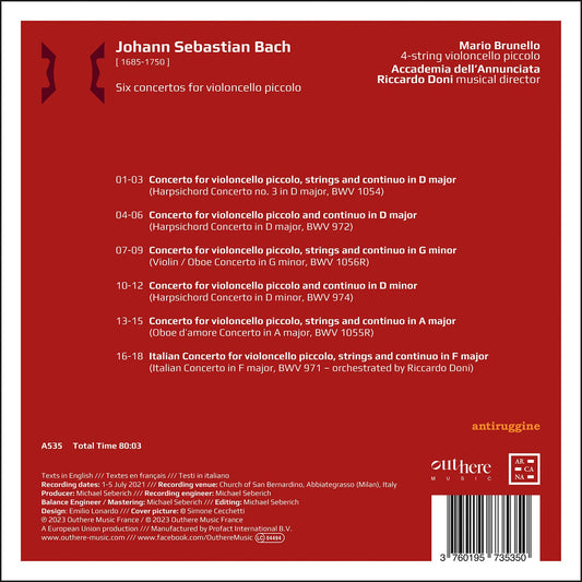Bach Transcriptions - Six Concertos For Violoncello Piccolo
