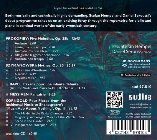 Korngold, Messiaen, Prokofiev, Ravel & Szymanowski: Myths &