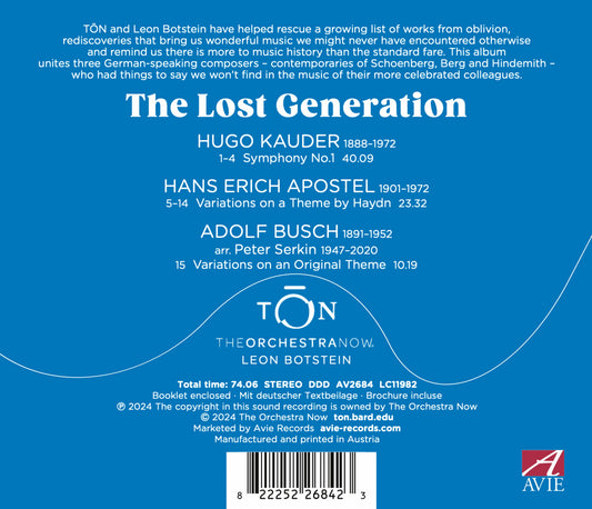 Apostel, Busch & Kauder: The Lost Generation