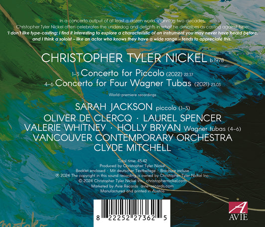Nickel: Concerto for Piccolo; Concerto for Four Wagner Tubas