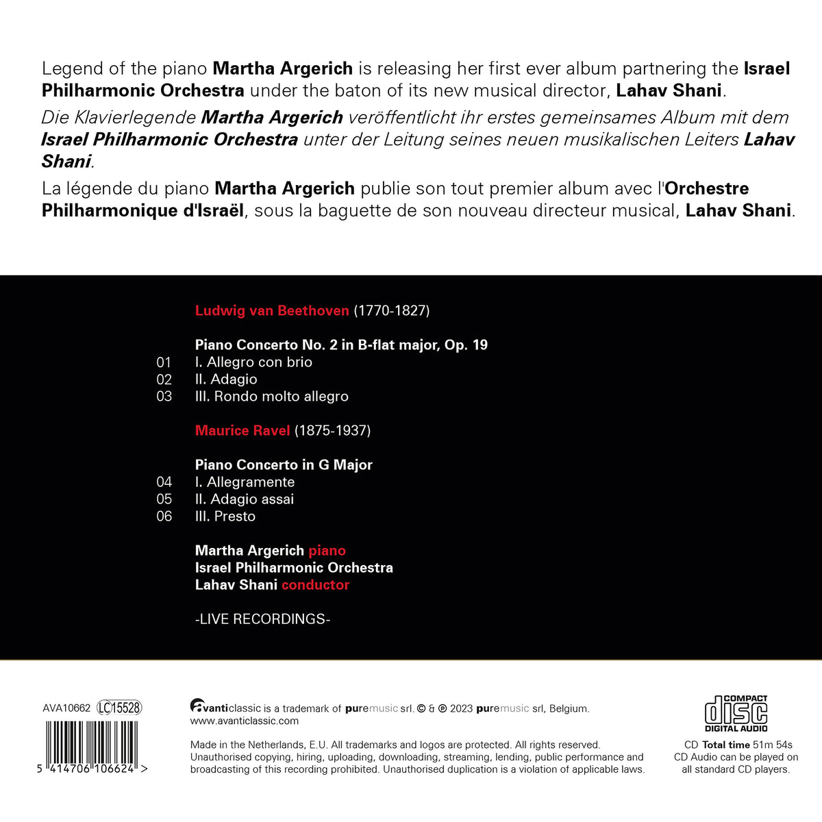 Martha Argerich Plays Beethoven & Ravel