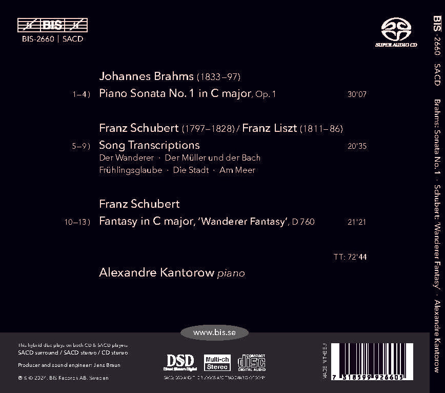 Alexandre Kantorow Plays Brahms & Schubert