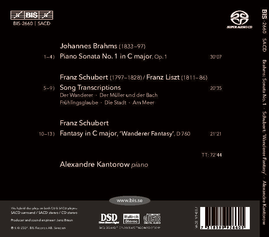 Alexandre Kantorow Plays Brahms & Schubert