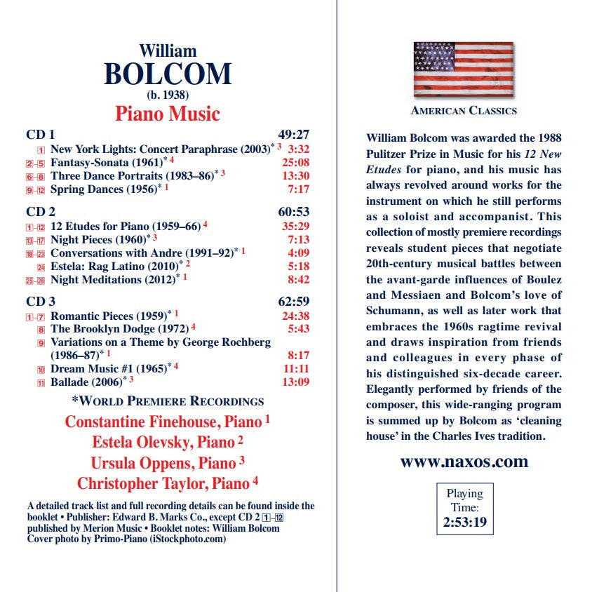 Bolcom: Music for Solo Piano