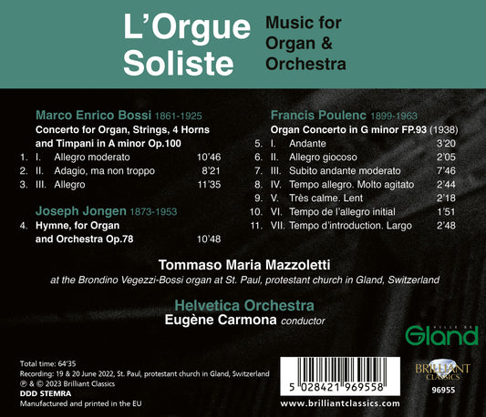 L'Orgue Soliste: Music for Organ & Orchestra