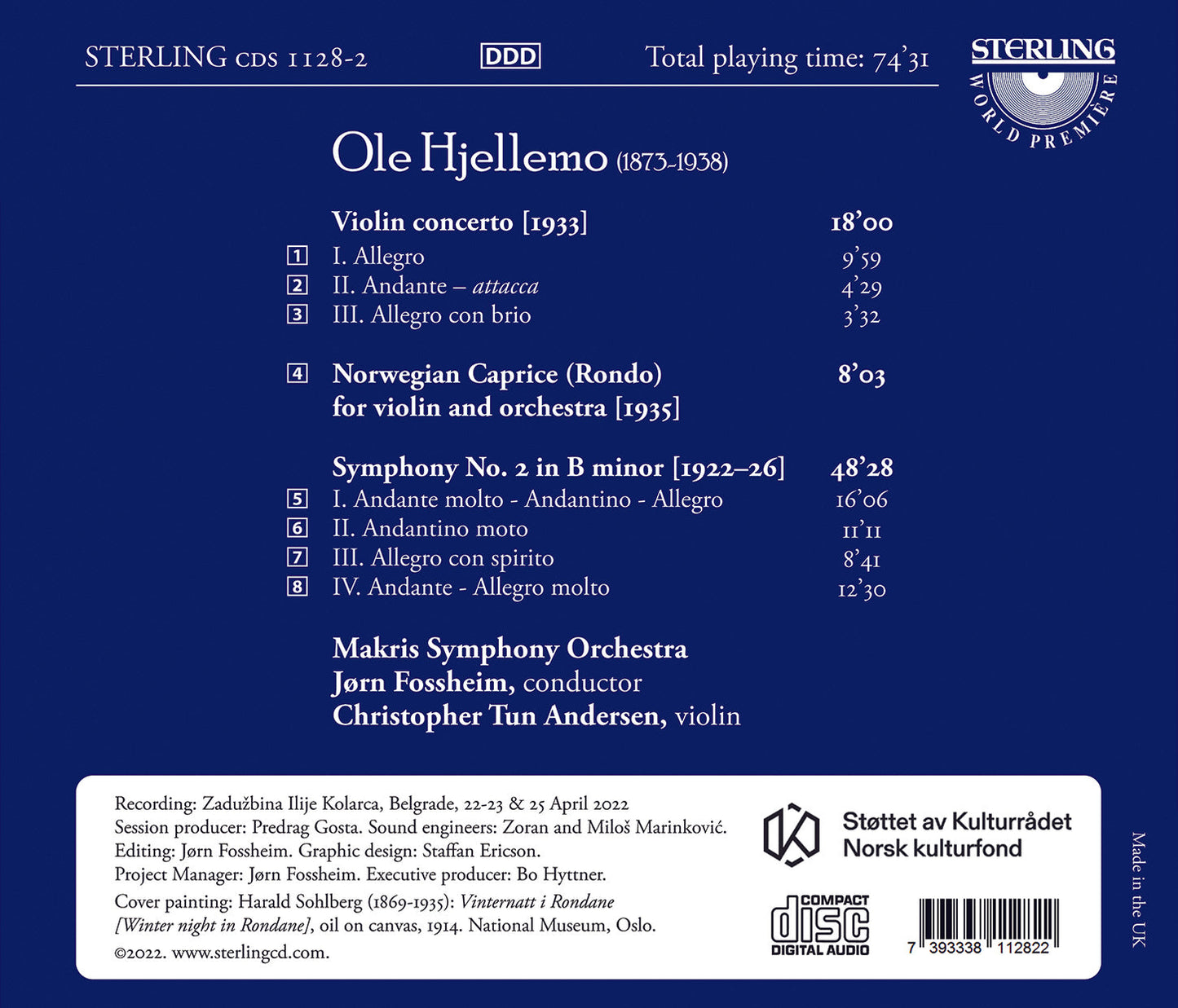 Hjellemo: Orchestral Works