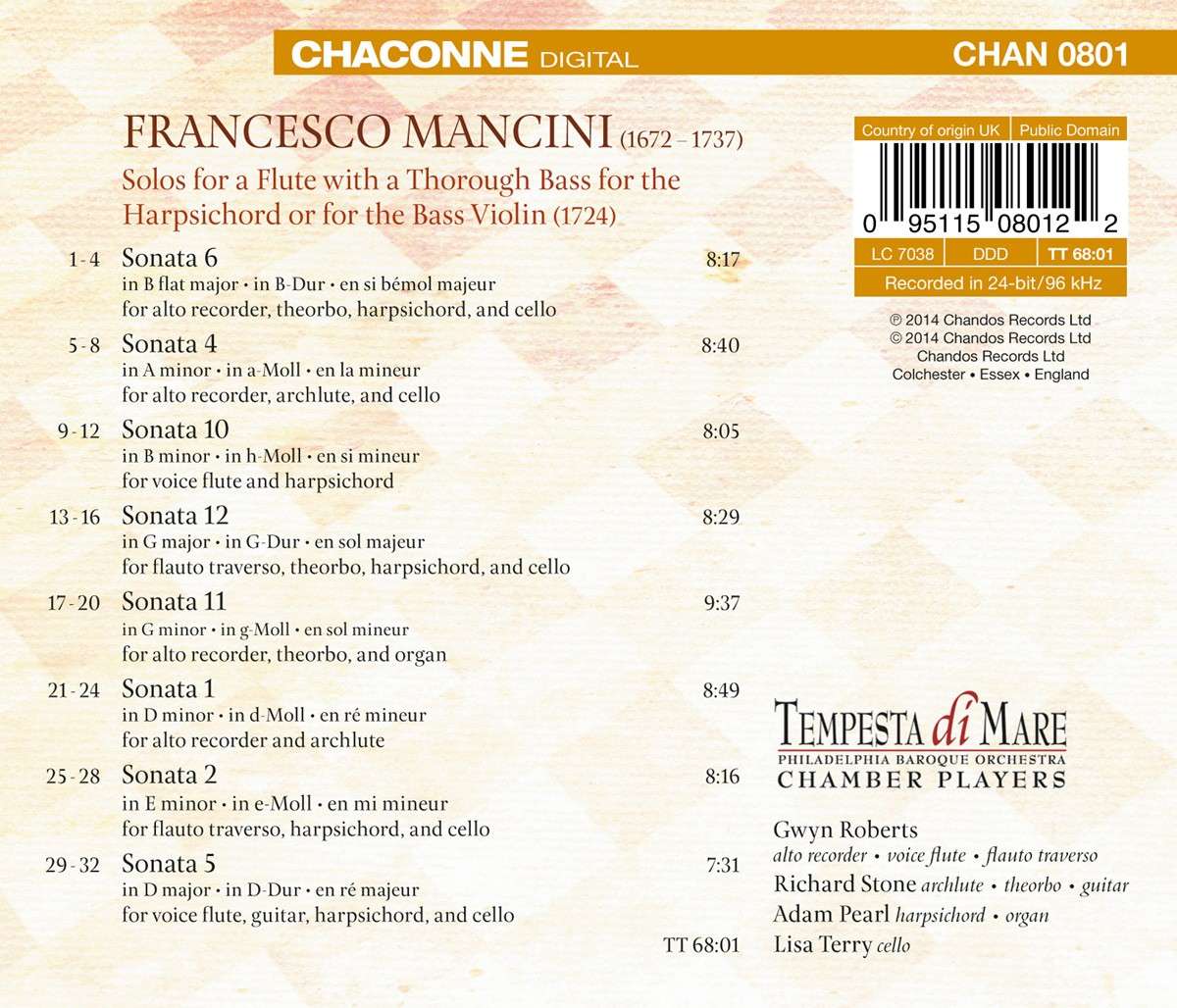 Mancini: Solos for a Flute