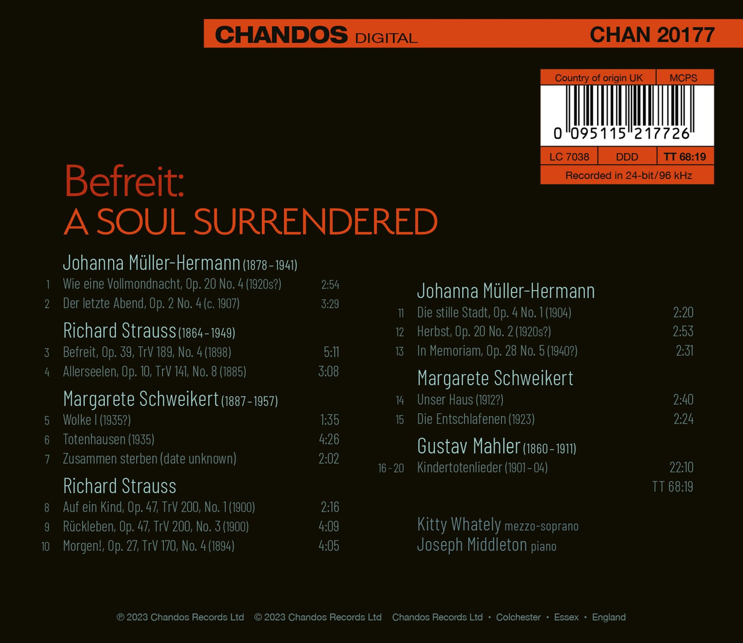 Mahler, Muller-Hermann, Schweikert & Strauss: Befreit – A So