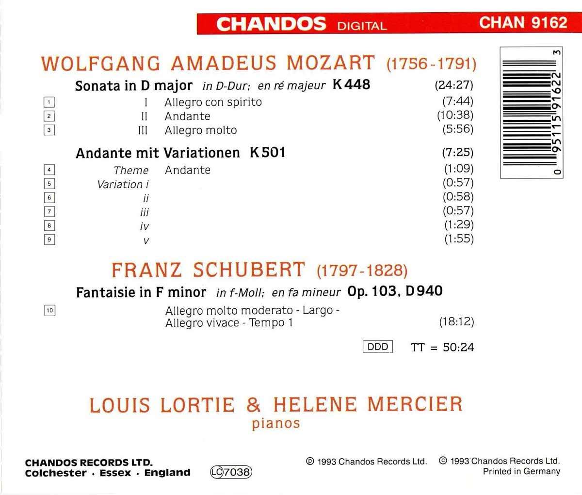 Mozart & Schubert: Works for 2 Pianos