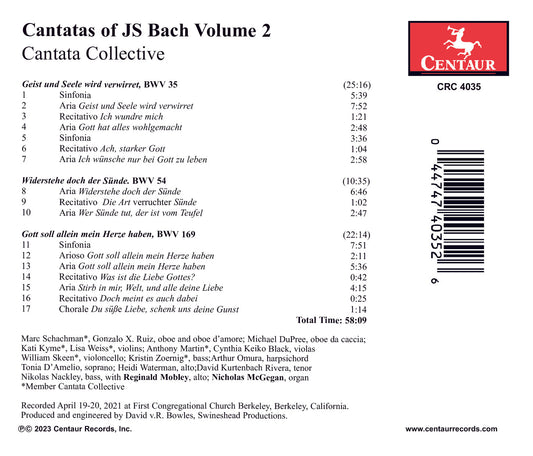 Cantatas Of J.S. Bach, Vol. 2
