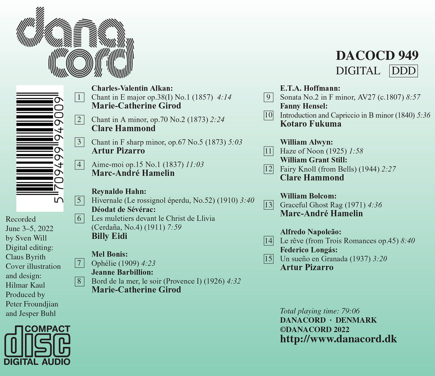 Alkan & Hahn: Rarieties Of Piano Music At The Schloss Vor Hu