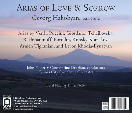 Arias Of Love & Sorrow / Gevorg Hakobyan