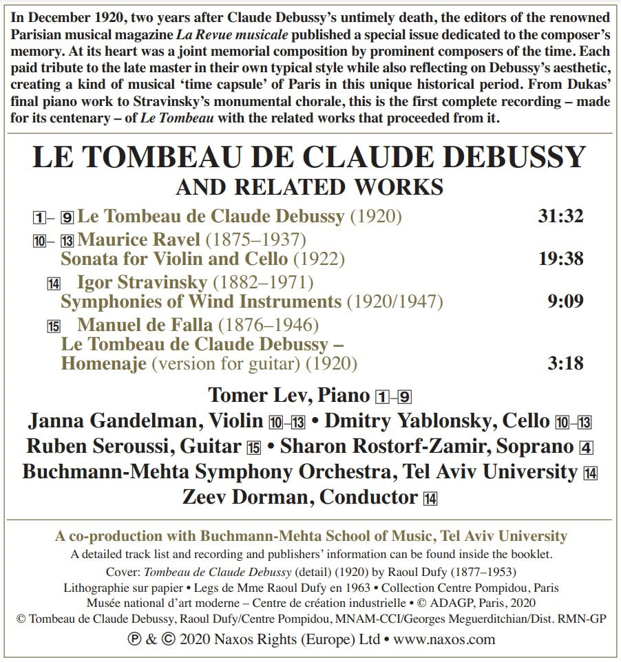 Le Tombeau de Claude Debussy - Musical Tributes to Debussy b
