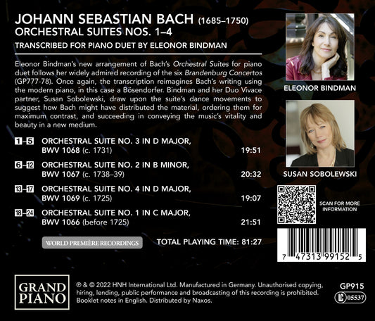 J.S. Bach: Orchestral Suites, Bwv 1066-1069 (Arr. For Piano