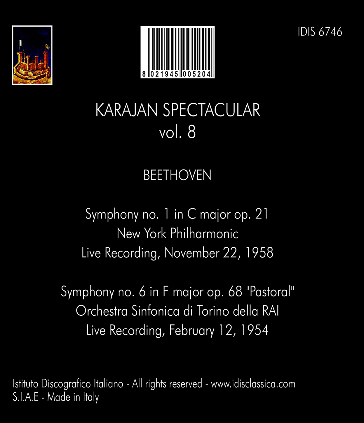 Karajan Spectacular, Vol. 8 - Live Recordings 1958 - 1954