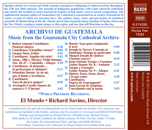 Archivo De Guatemala: Music From The Guatemala City Cathedra