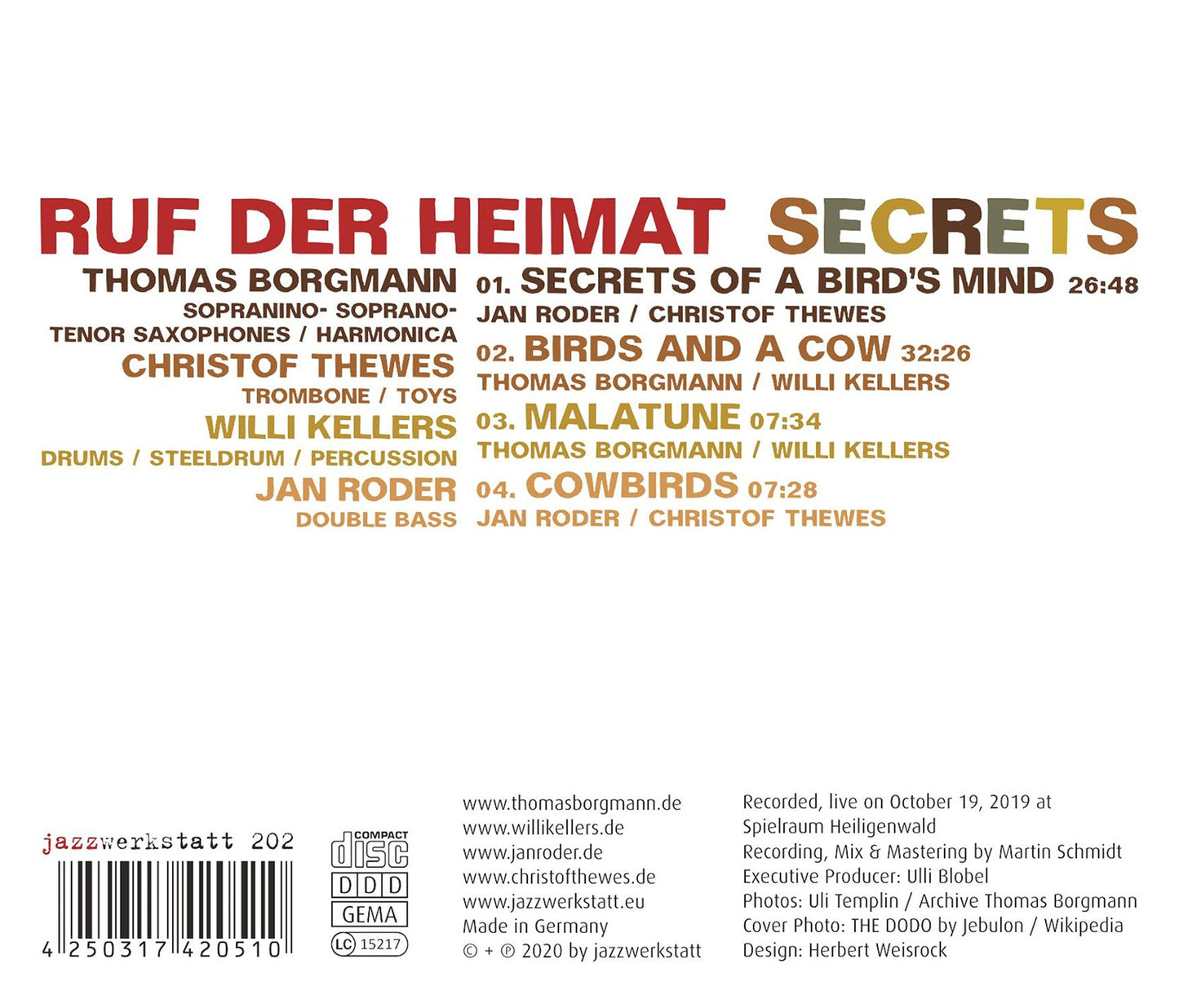 Borgmann: Ruf Der Heimat - Secrets