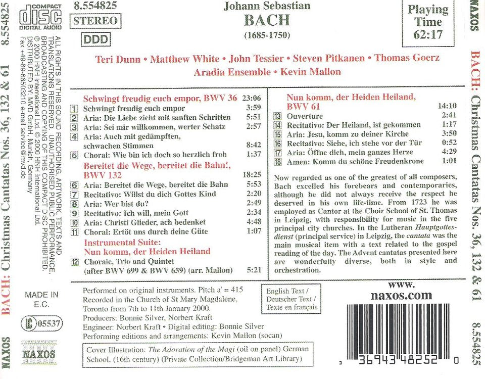 BACH, J.S.: Christmas Cantatas