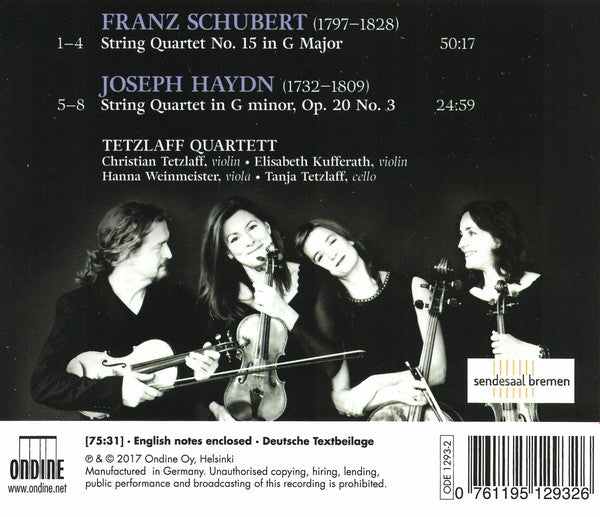 Schubert: String Quartet No. 15 - Haydn: String Quartet No.