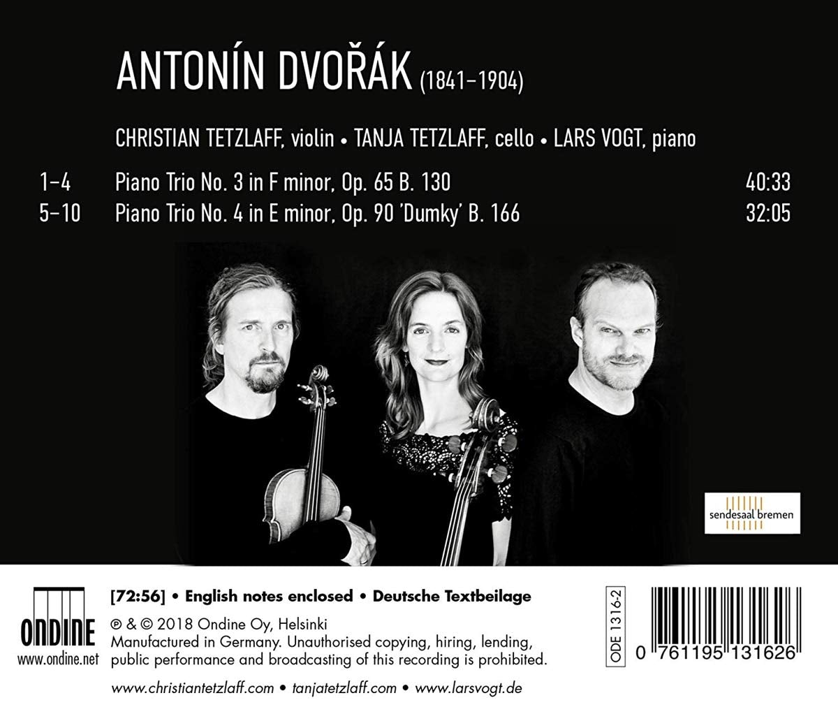 Dvorák: Piano Trios Nos. 3 & 4