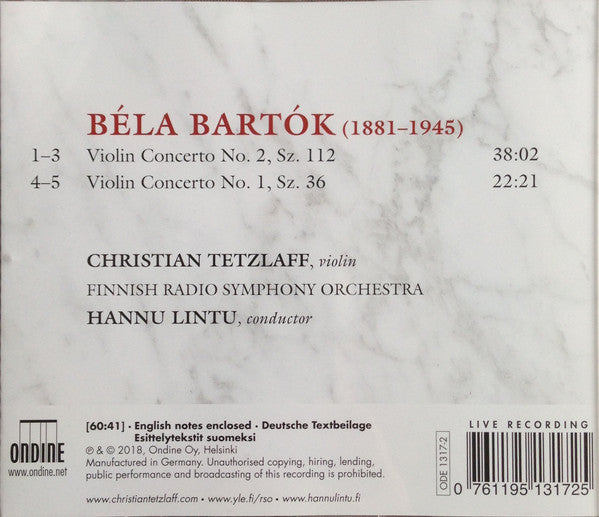 Bartók: Violin Concertos Nos. 1 & 2
