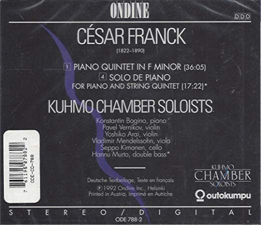 FRANCK: PIANO QUINTET, SOLO DE