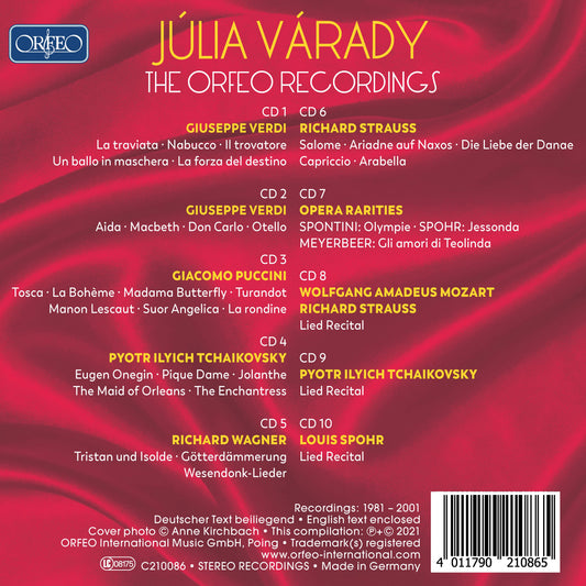 Júlia Várady - The Orfeo Recordings