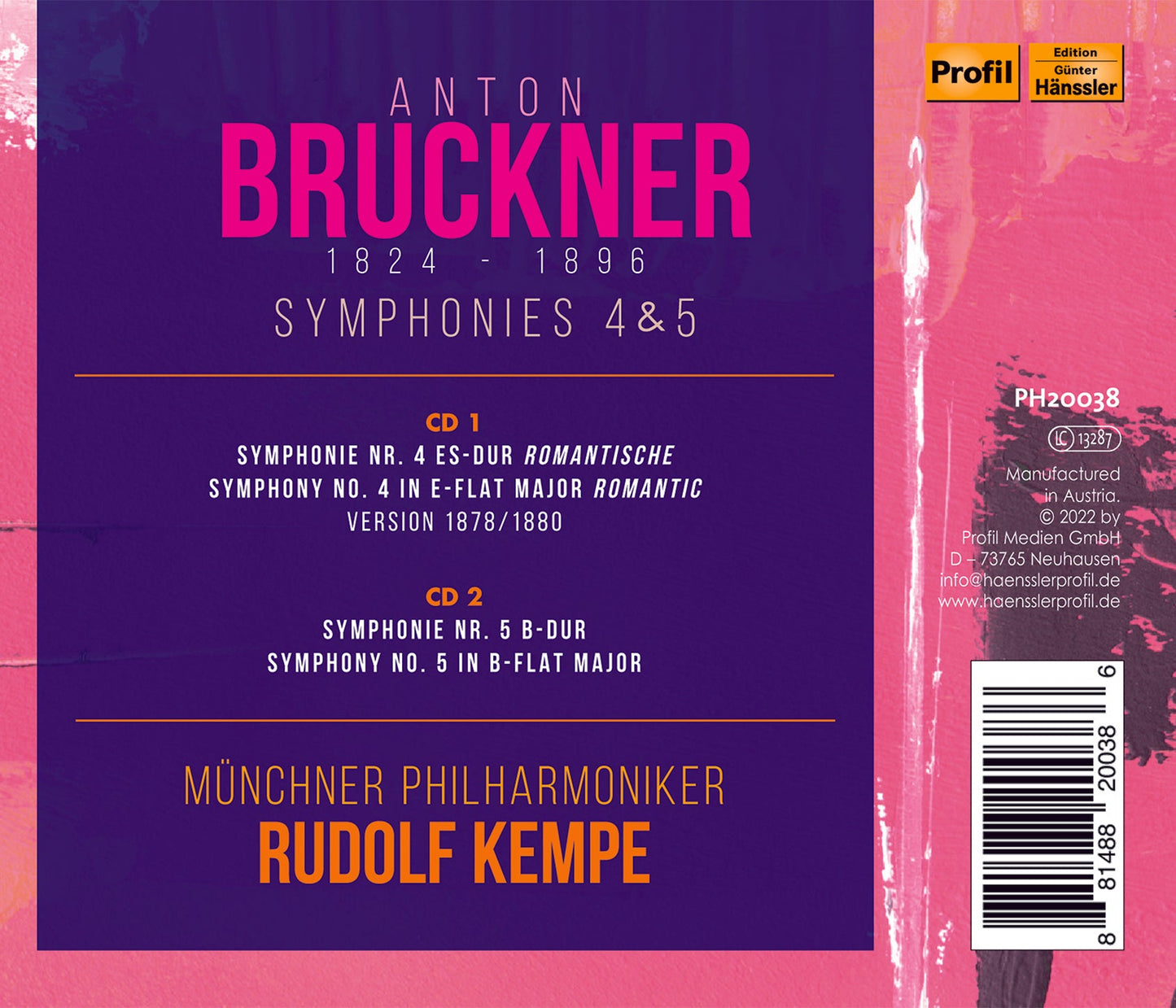 Bruckner: Symphonies 4 & 5