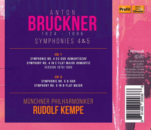 Bruckner: Symphonies 4 & 5