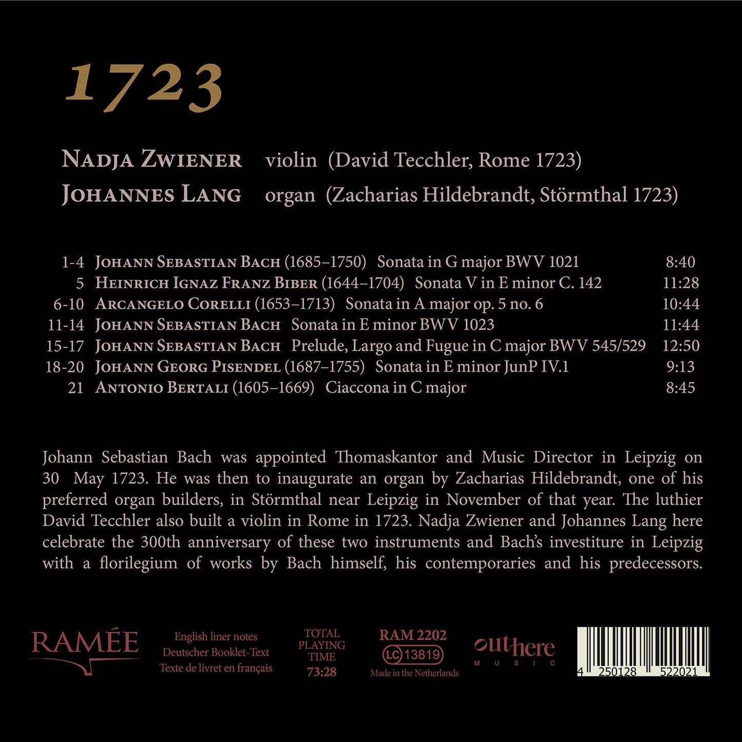 J.S. Bach, Bertali, Biber, Corelli & Pisendel: 1723