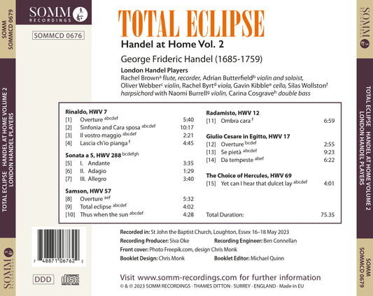 Total Eclipse - Handel At Home, Vol. 2 London Handel Players