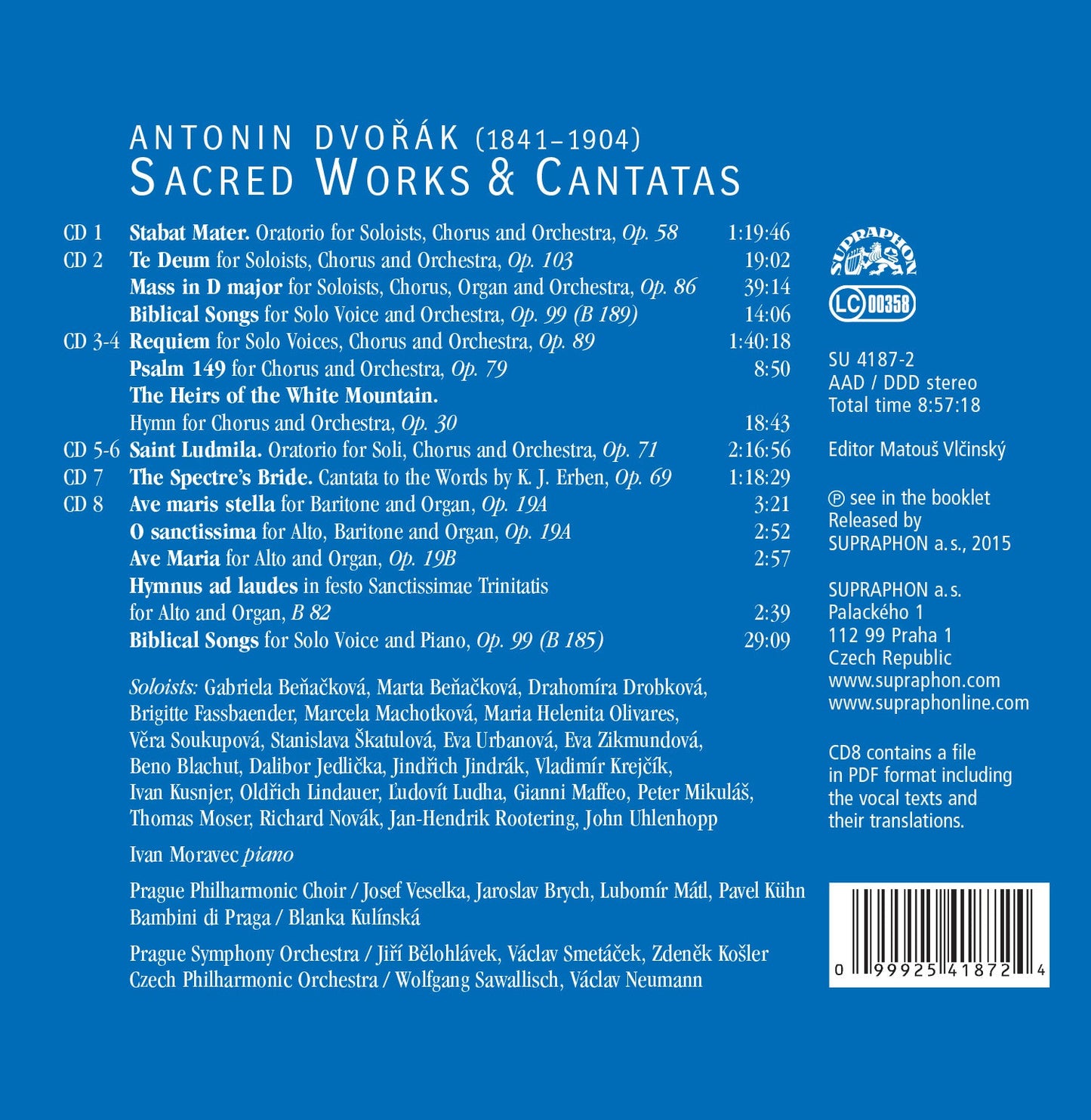 Dvorák: Sacred Works and Cantatas