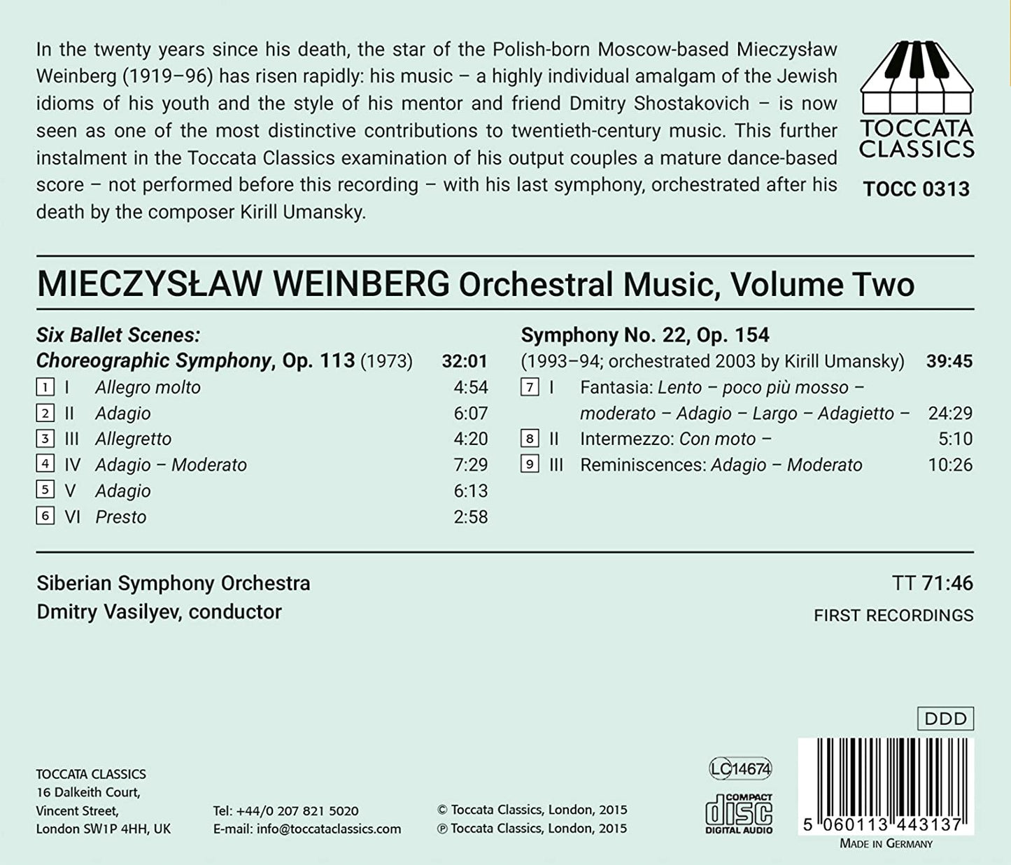 Weinberg: Orchestral Music, Vol. 2