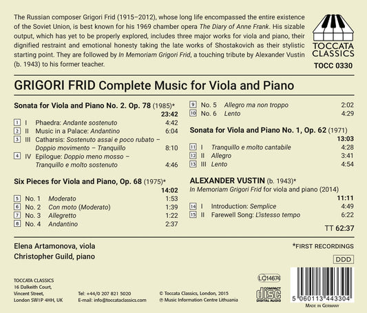 Frid: Complete Music for Viola & Piano