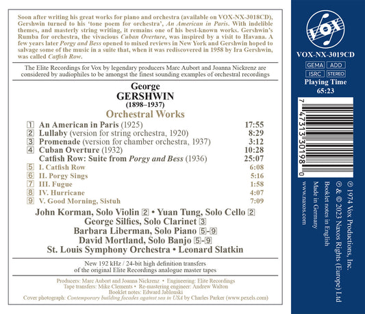 Gershwin: An American In Paris; Lullaby; Promenade; Cuban Ov