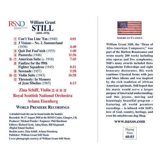 Still: Summerland; Violin Suite; Pastorela; American Suite