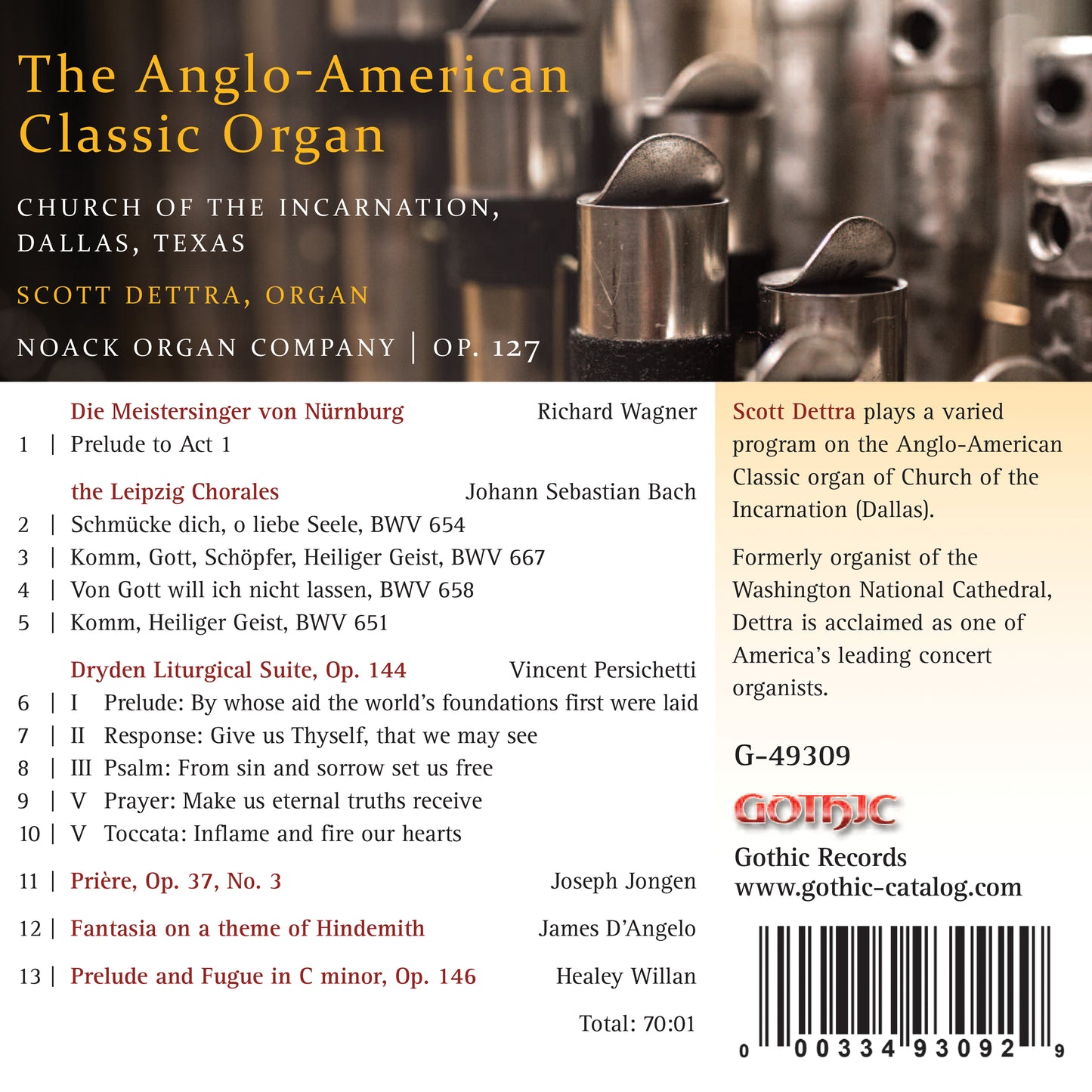 The Anglo-American Classic Organ / Scott Dettra