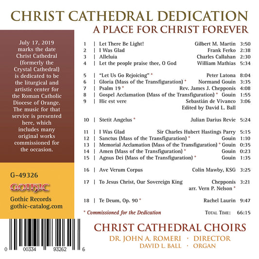 Christ Cathedral Dedication: A Place For Christ Forever