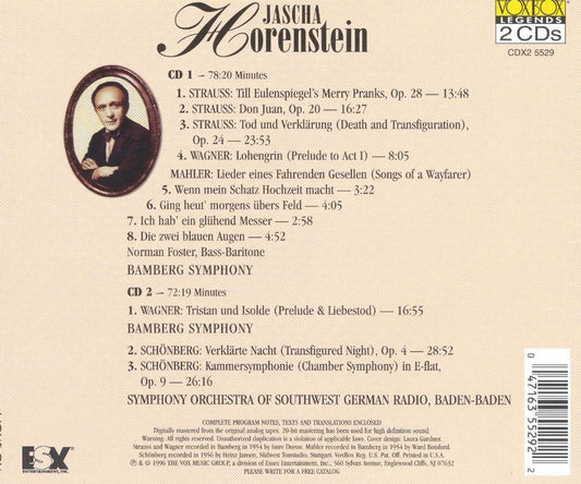 Horenstein Conducts Strauss, Wagner, Mahler & Schoenberg