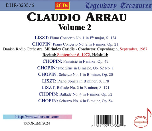 Claudio Arrau Live, Vol. 2