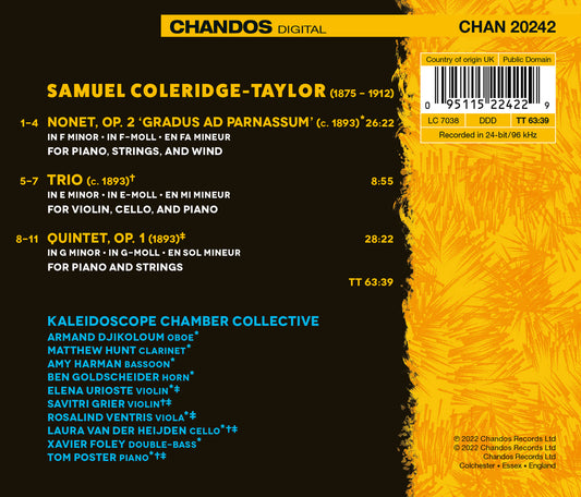 Coleridge-Taylor: Nonet; Piano Trio; Piano Quintet