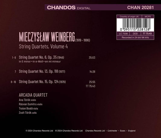 Weinberg: String Quartets, Vol. 4