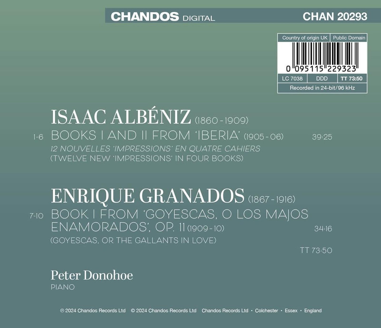 Peter Donohoe Plays Granados & Albeniz